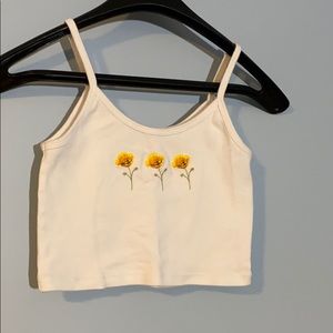 White Crop with Yellow Flowers